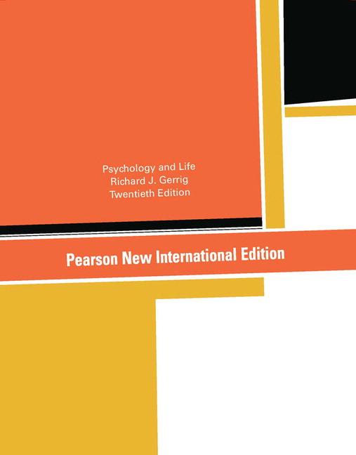 Psychology and Life / Pearson New International Edition / Richard Gerrig / Taschenbuch / Kartoniert / Broschiert / Englisch / 2013 / Pearson Education Limited / EAN 9781292021621 - Gerrig, Richard