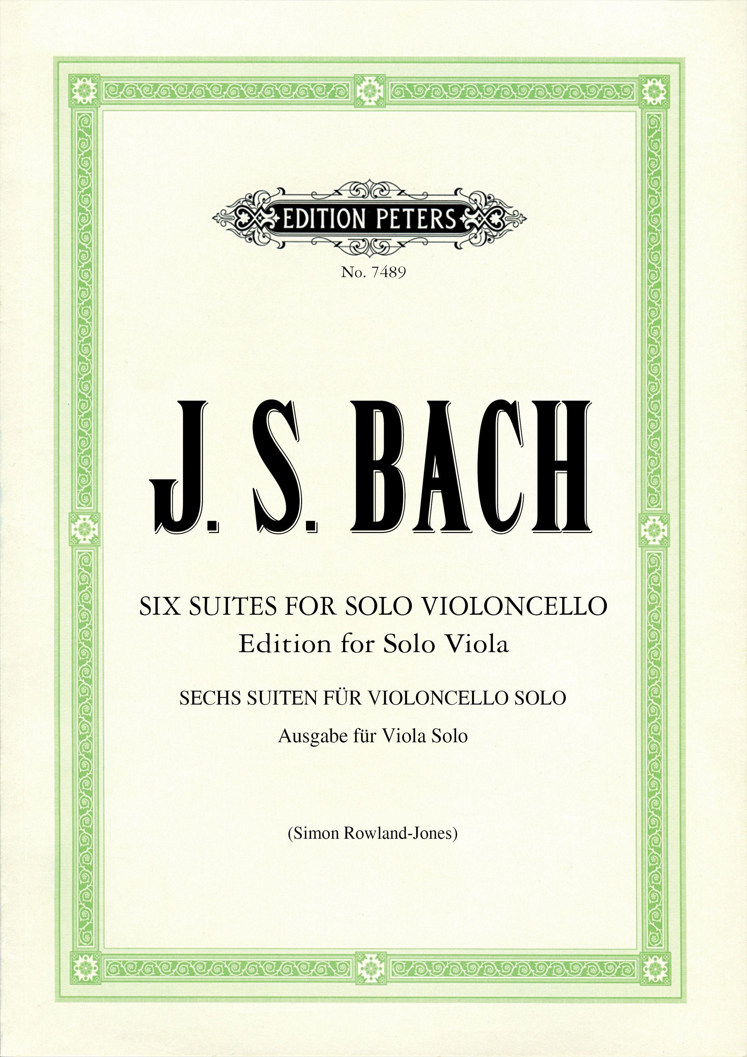 Suiten für Violoncello solo BWV 1007-1012 -Übertragung für Viola solo- / Noten für Viola solo / Johann Sebastian Bach / Broschüre / Grüne Reihe Edition Peters / Buch / Deutsch / EAN 9781901507157 - Bach, Johann Sebastian